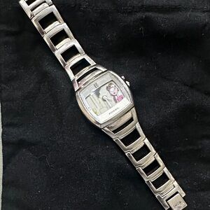 Fossil Silver Metal Watch with Square Face